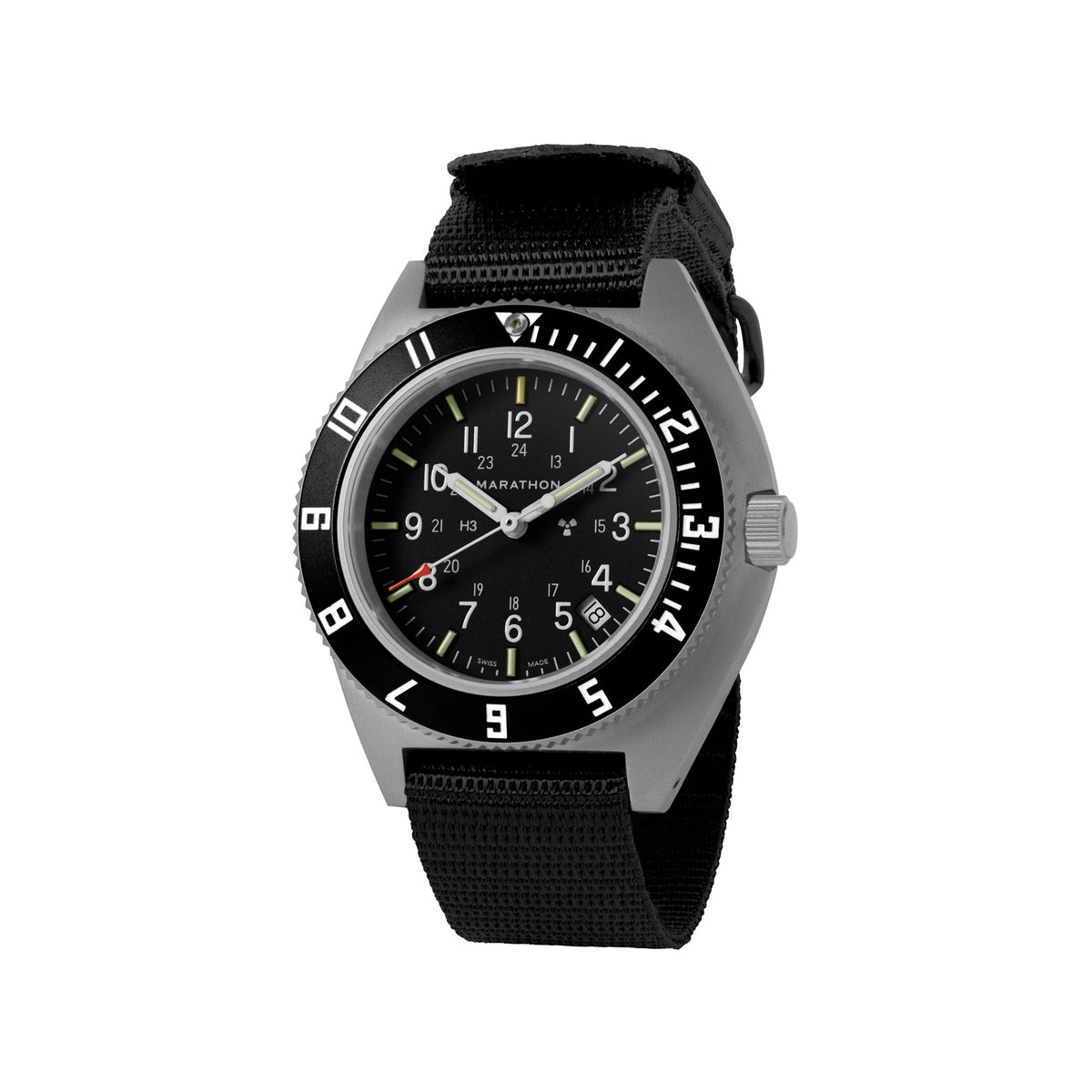 Marathon 41mm Steel Navigator w/ Date (SSNAV-D) on Ballistic Nylon