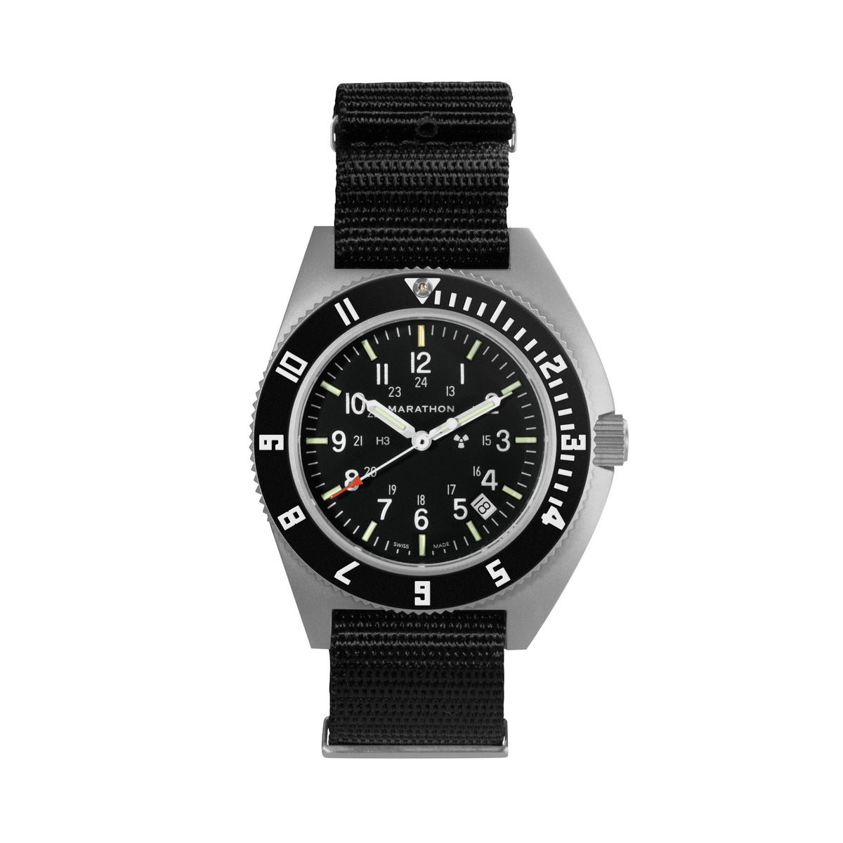 Marathon 41mm Steel Navigator w/ Date (SSNAV-D) on Nylon DEFSTAN
