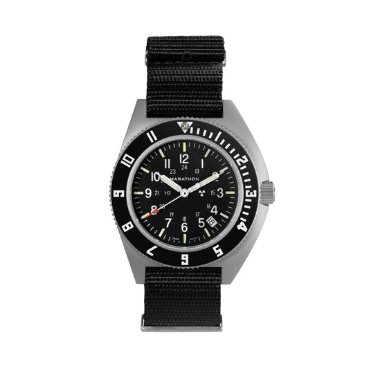 Marathon 41mm Steel Navigator w/ Date (SSNAV-D) on Nylon DEFSTAN