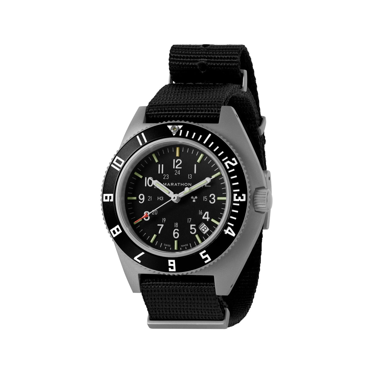 Marathon 41mm Steel Navigator w/ Date (SSNAV-D) on Nylon DEFSTAN