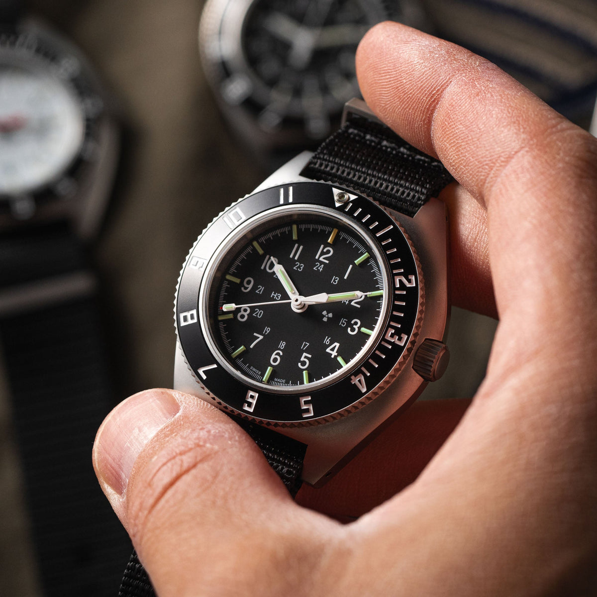 Marathon 41mm Steel Navigator Automatic (SSNAV Auto) on Nylon DEFSTAN