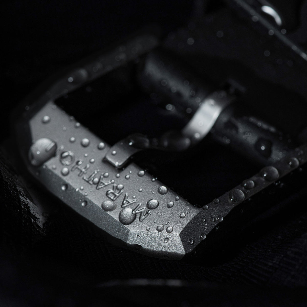 Marathon 41mm Steel Navigator (SSNAV) on Black 3-Piece Rubber Strap Kit