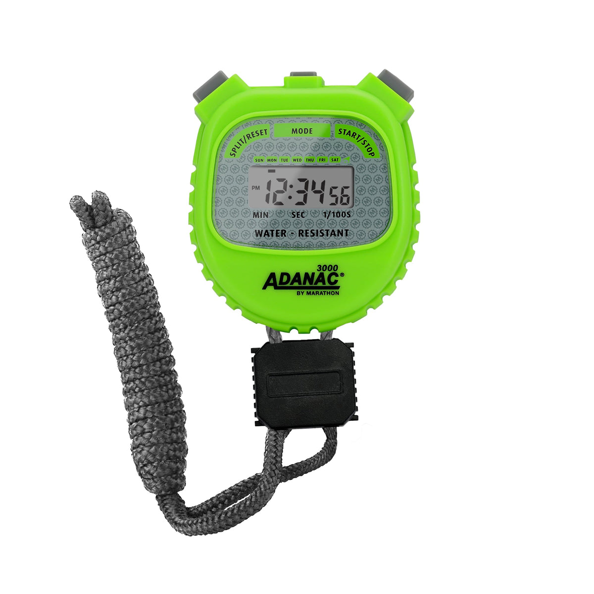 Marathon ADANAC® 3000 Digital Stopwatch Timer - Neon Green