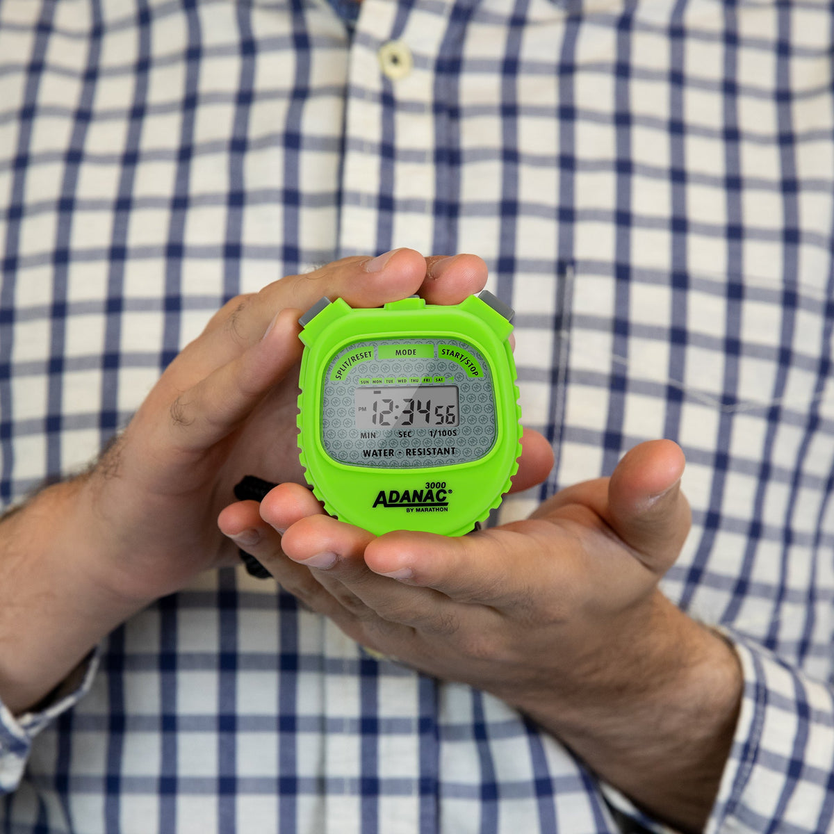 Marathon ADANAC® 3000 Digital Stopwatch Timer - Neon Green