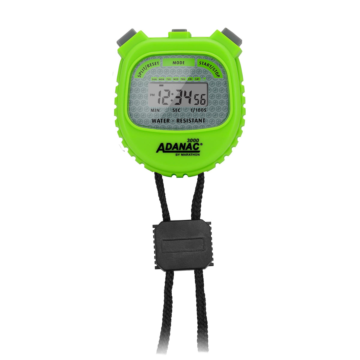 Marathon ADANAC® 3000 Digital Stopwatch Timer - Neon Green