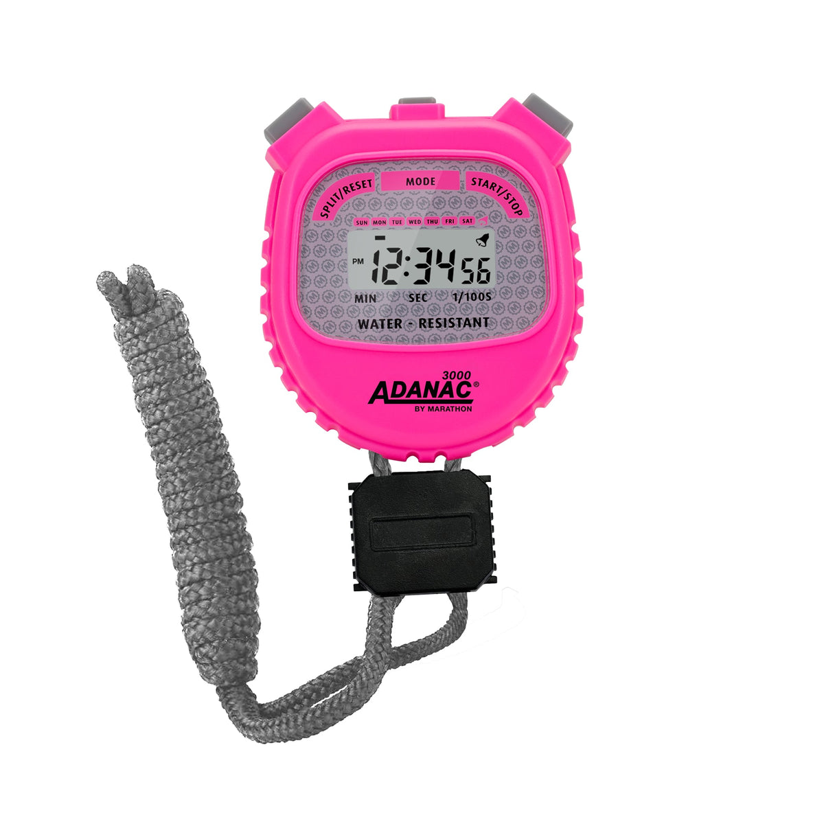 Marathon ADANAC® 3000 Digital Stopwatch Timer - Neon Pink