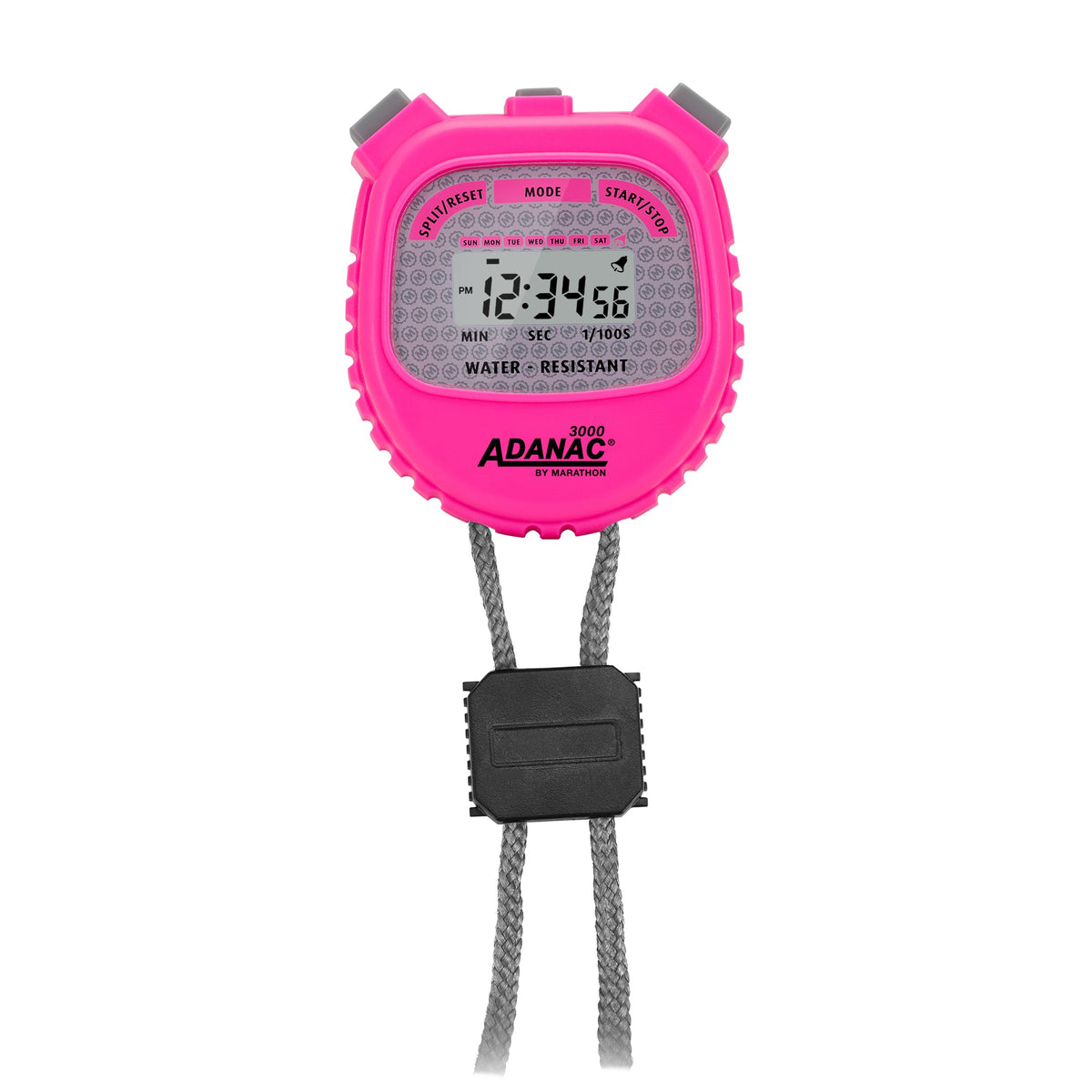 Marathon ADANAC® 3000 Digital Stopwatch Timer - Neon Pink