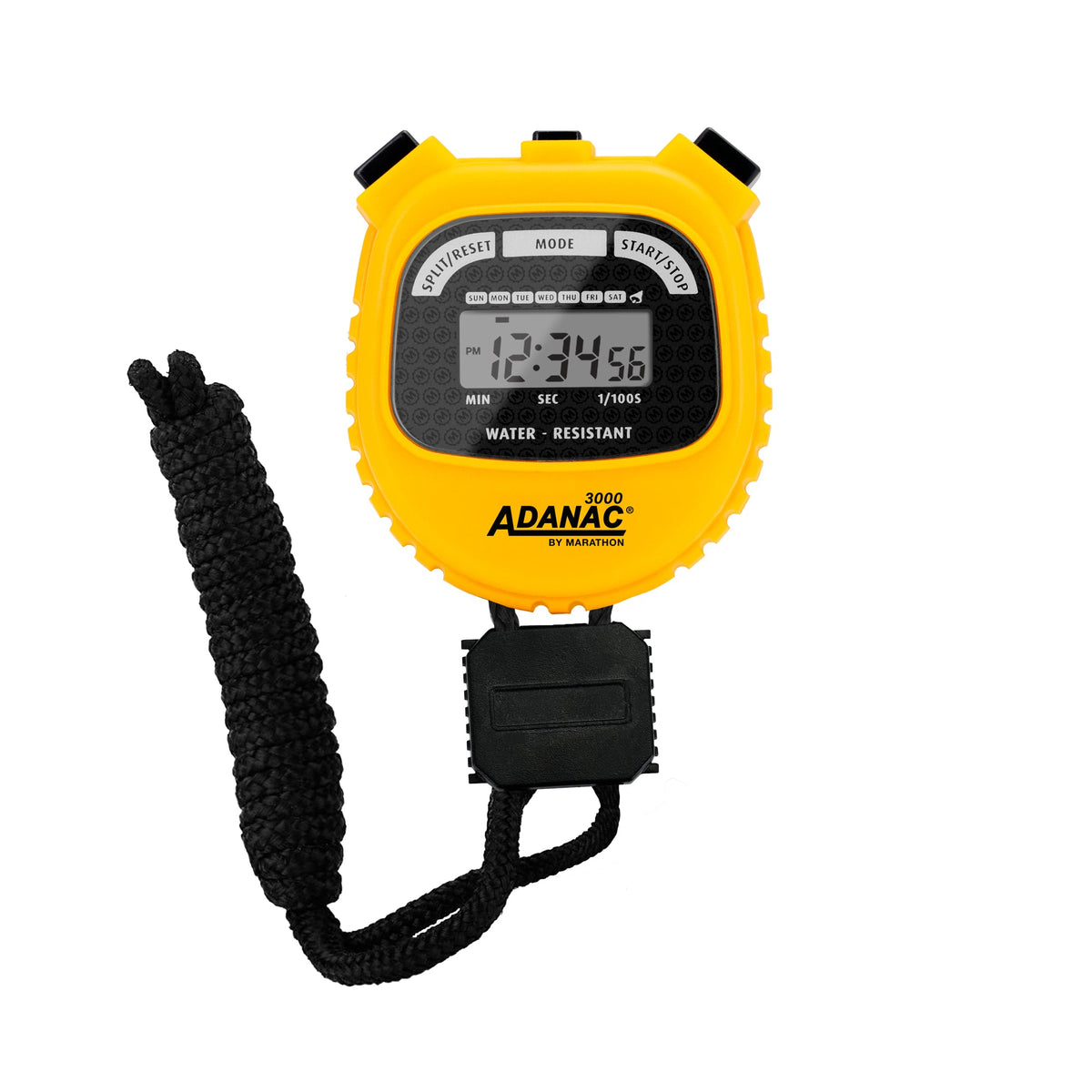 Marathon ADANAC® 3000 Digital Stopwatch Timer - Yellow