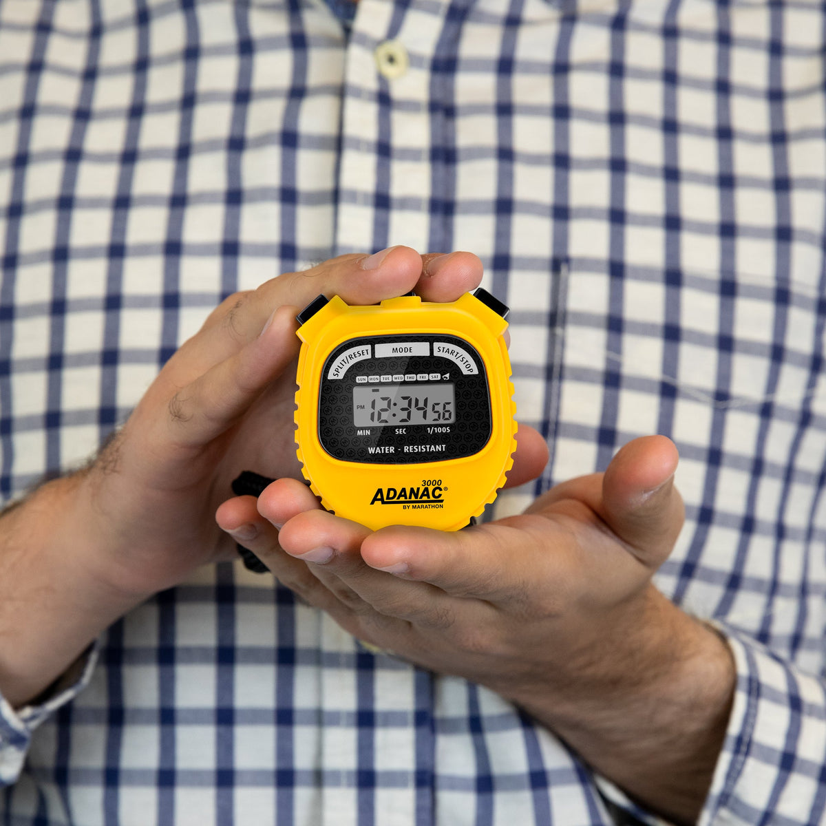 Marathon ADANAC® 3000 Digital Stopwatch Timer - Yellow
