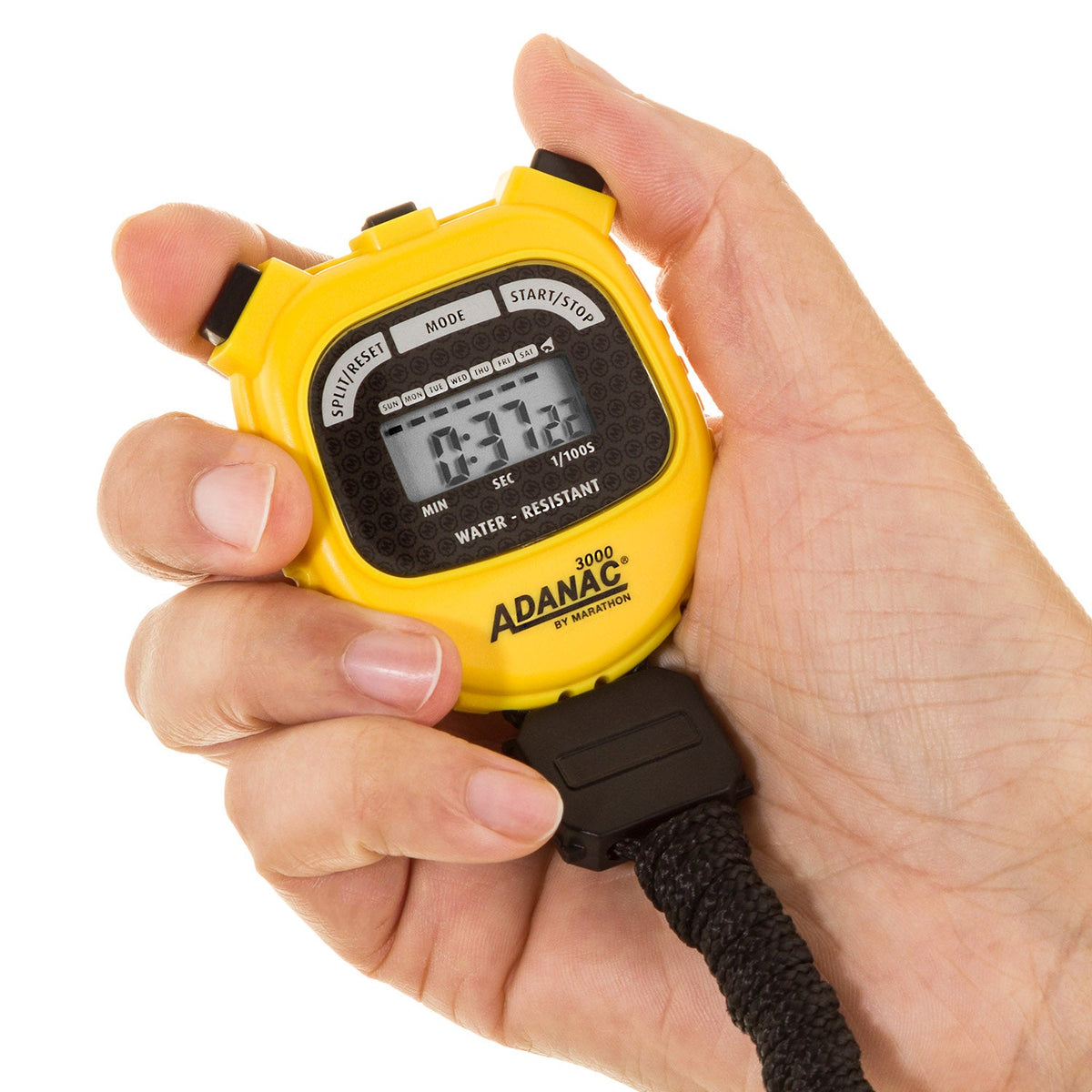 Marathon ADANAC® 3000 Digital Stopwatch Timer - Yellow