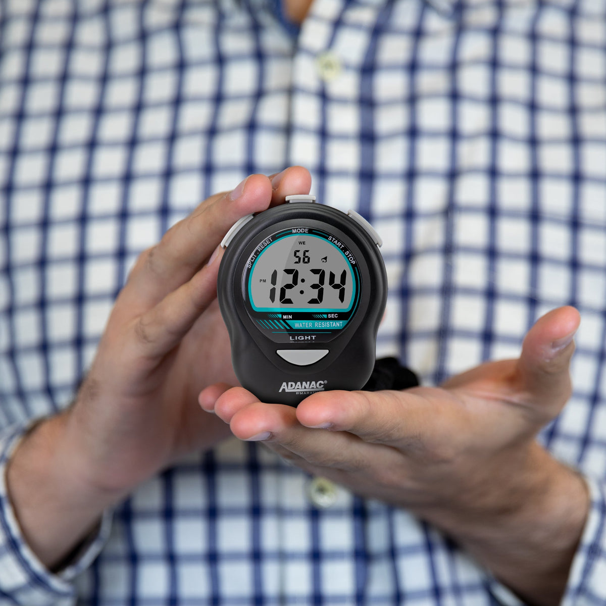 ADANAC Digital Glow Stopwatch Timer Black - Marathon Watch Company | ST083013-BK