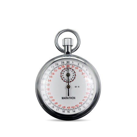 Marathon Mechanical Stopwatch: Single Action Mechanical (1/10 Sec) 15 min Register