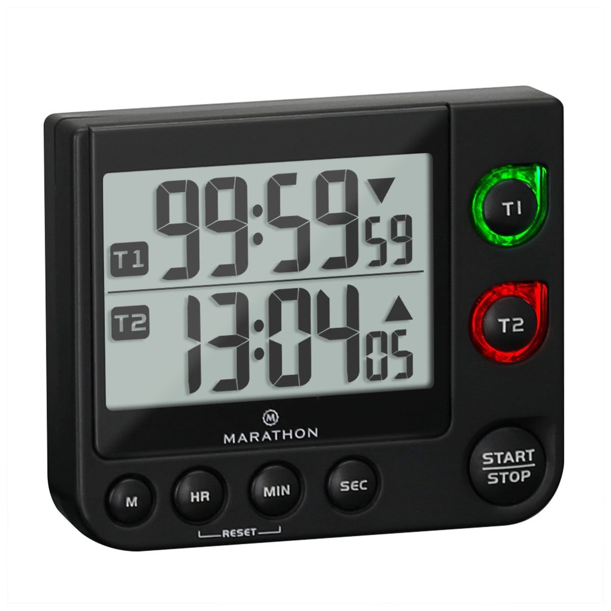 Dual Timer with Large Display, Magnetic Back and Stand - marathonwatch