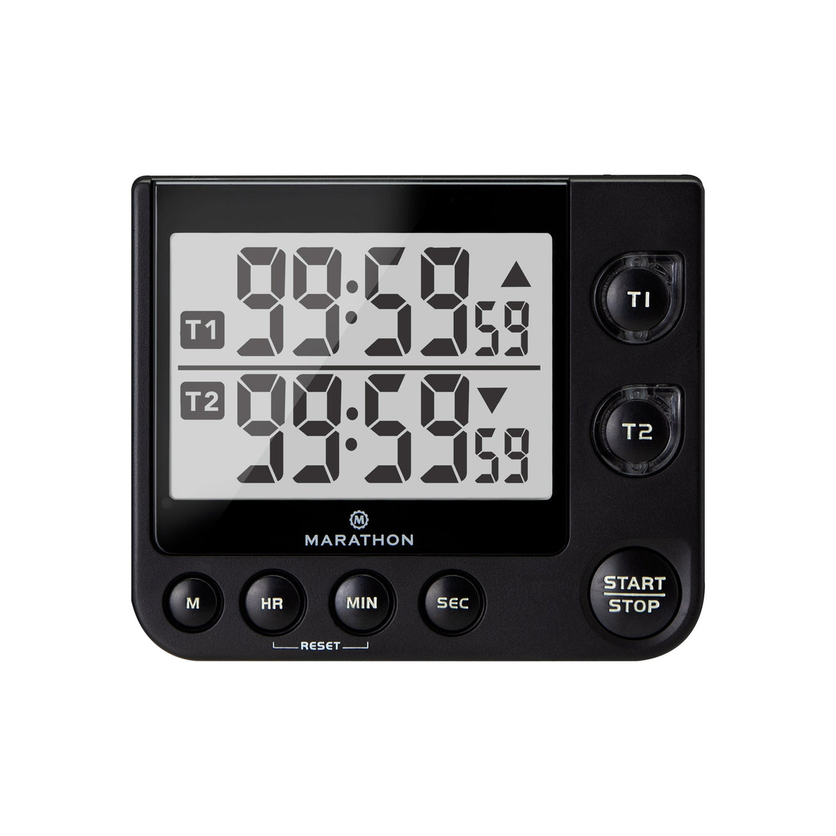 Marathon Dual Timer with Large Display, Magnetic Back and Stand