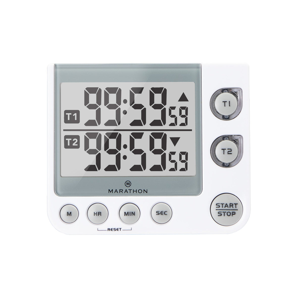 Marathon Dual Timer with Large Display, Magnetic Back and Stand