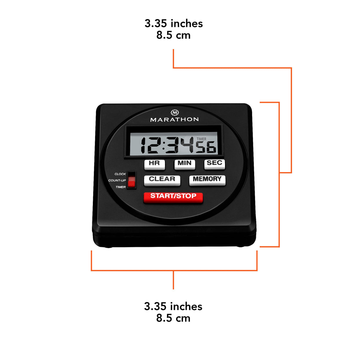 24 Hour Digital Timer with Countdown, Count-up and Clock Feature - marathonwatch