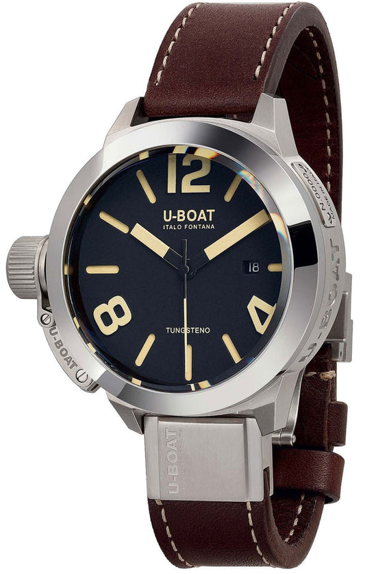 U-BOAT Classico Noir/Cuir 45 mm 8094