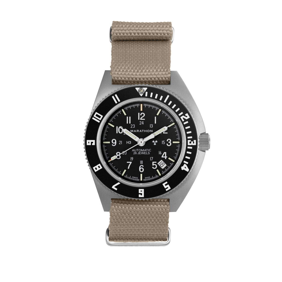 Marathon 20MM Nylon Canvas DEFSTAN Strap - Parkerized Hardware Sand