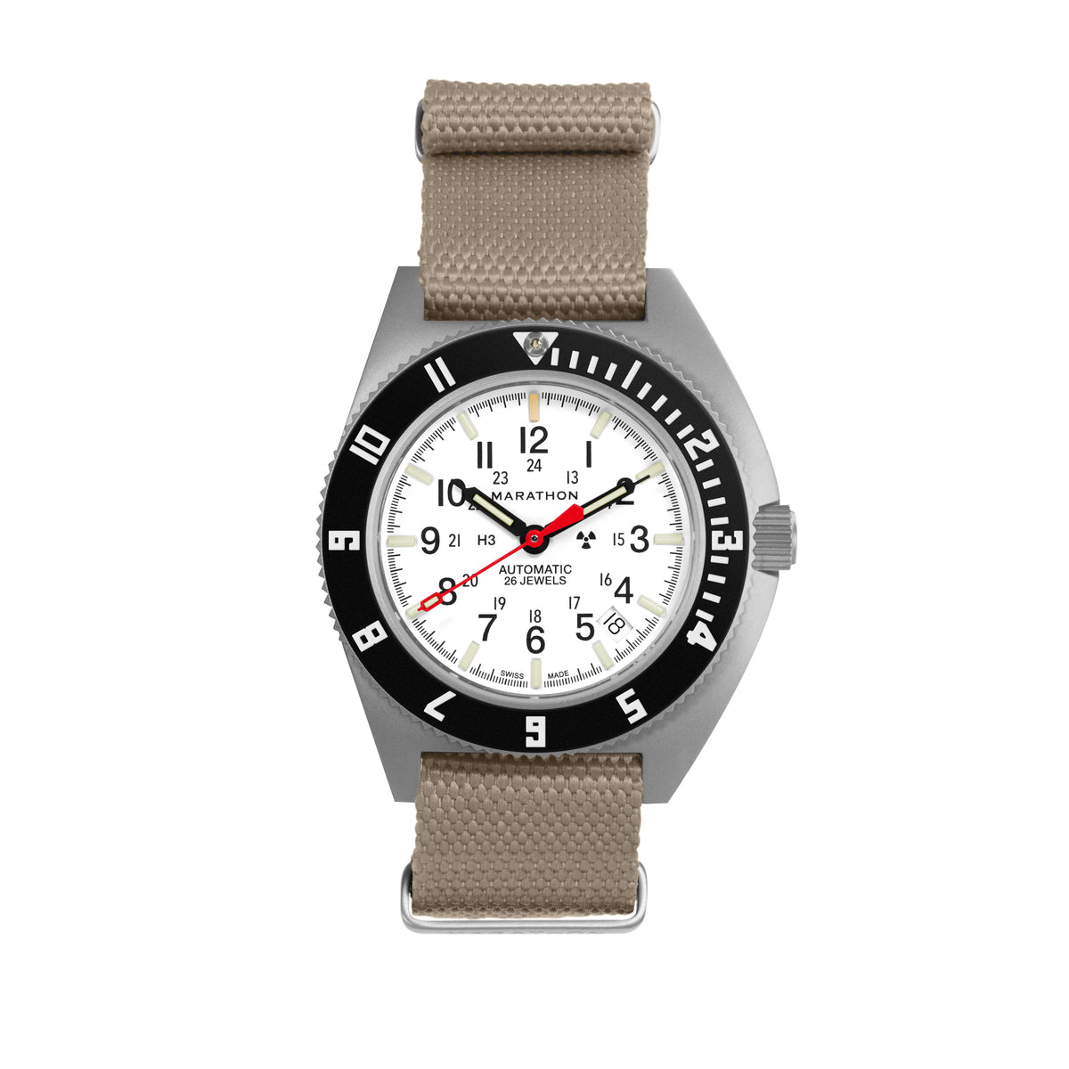 Marathon 20MM Nylon Canvas DEFSTAN Strap - Parkerized Hardware Sand