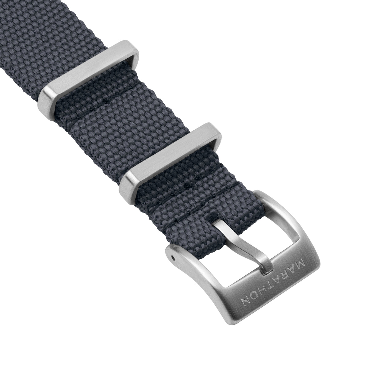 Marathon 18MM Nylon Canvas DEFSTAN Strap - Brushed Steel Hardware Slate