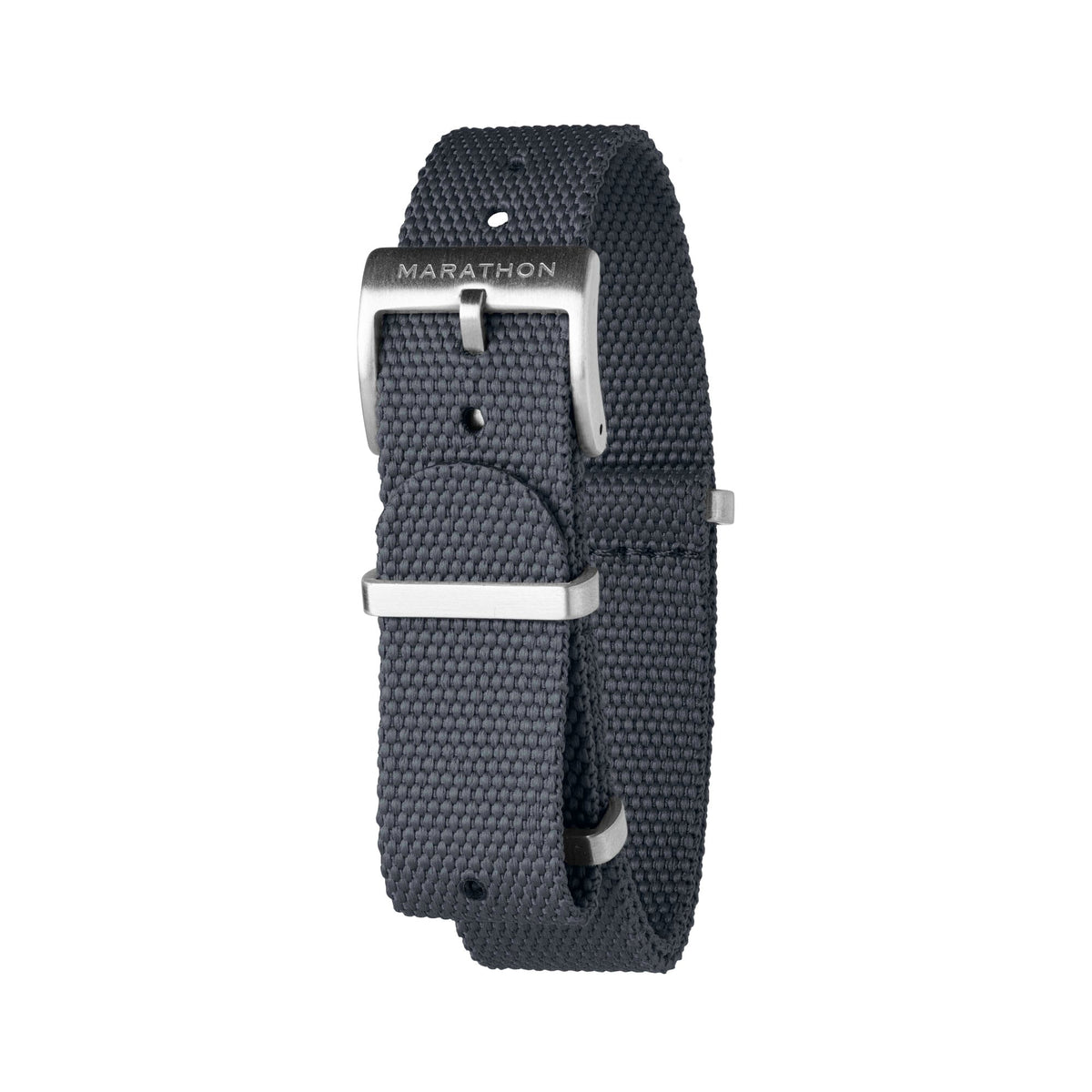 Marathon 18MM Nylon Canvas DEFSTAN Strap - Brushed Steel Hardware Slate