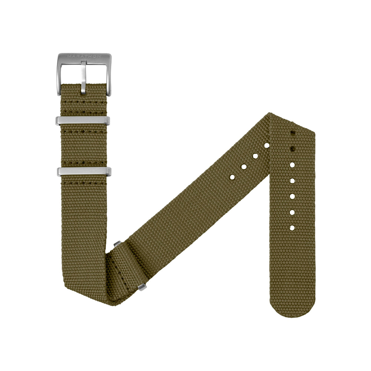 Marathon 20MM Nylon Canvas DEFSTAN Strap - Parkerized Hardware Olive