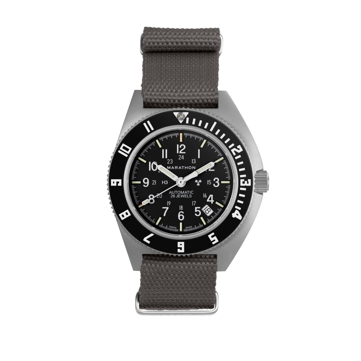 Marathon 20MM Nylon Canvas DEFSTAN Strap - Parkerized Hardware Stone