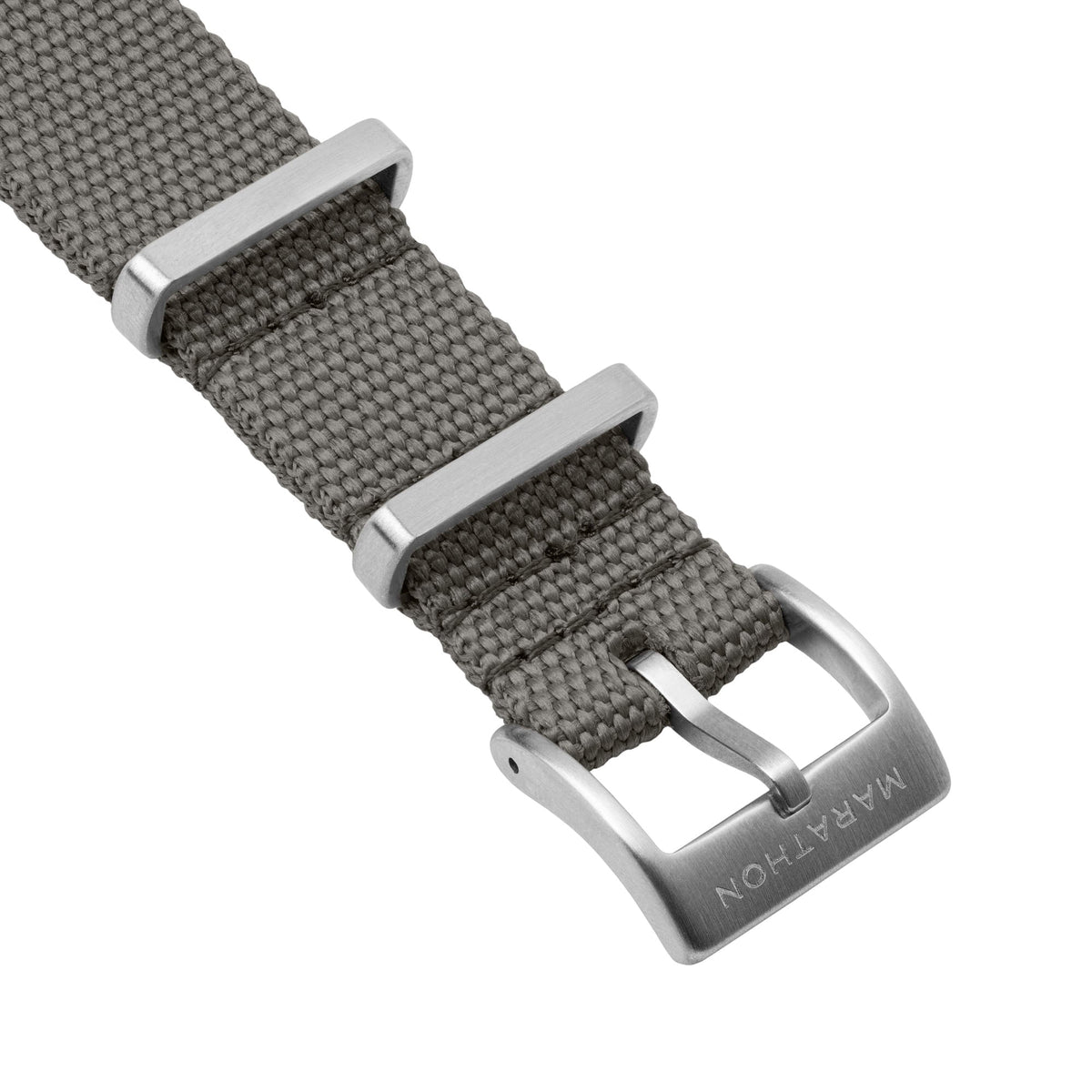 Marathon 18MM Nylon Canvas DEFSTAN Strap - Brushed Steel Hardware Stone