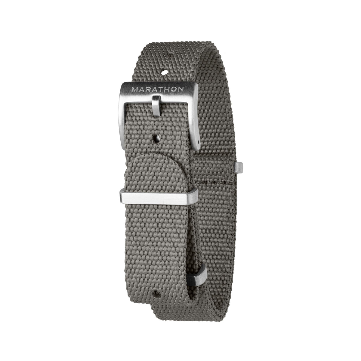 Marathon 18MM Nylon Canvas DEFSTAN Strap - Brushed Steel Hardware Stone