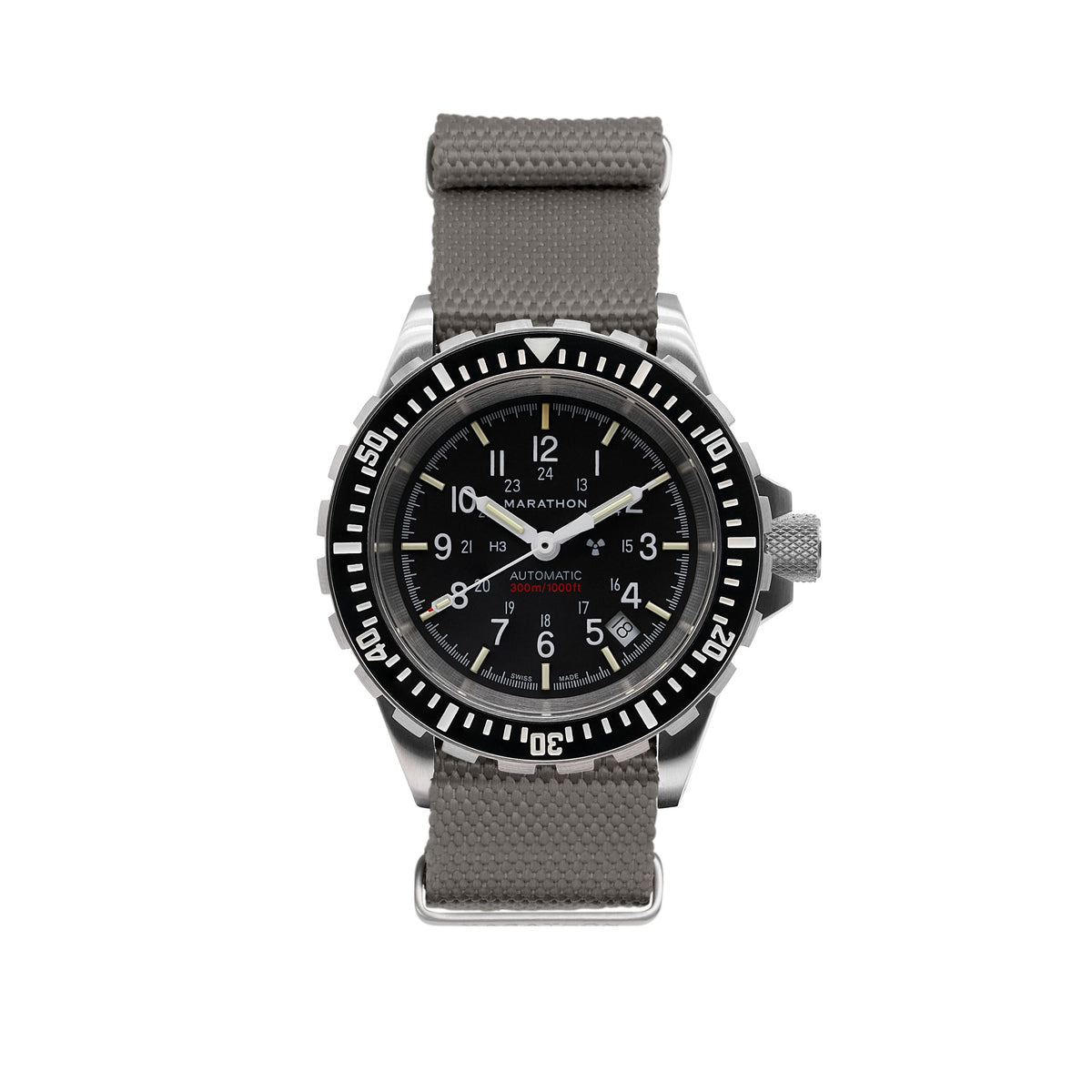 Marathon 20MM Nylon Canvas DEFSTAN Strap - Brushed Steel Hardware Stone