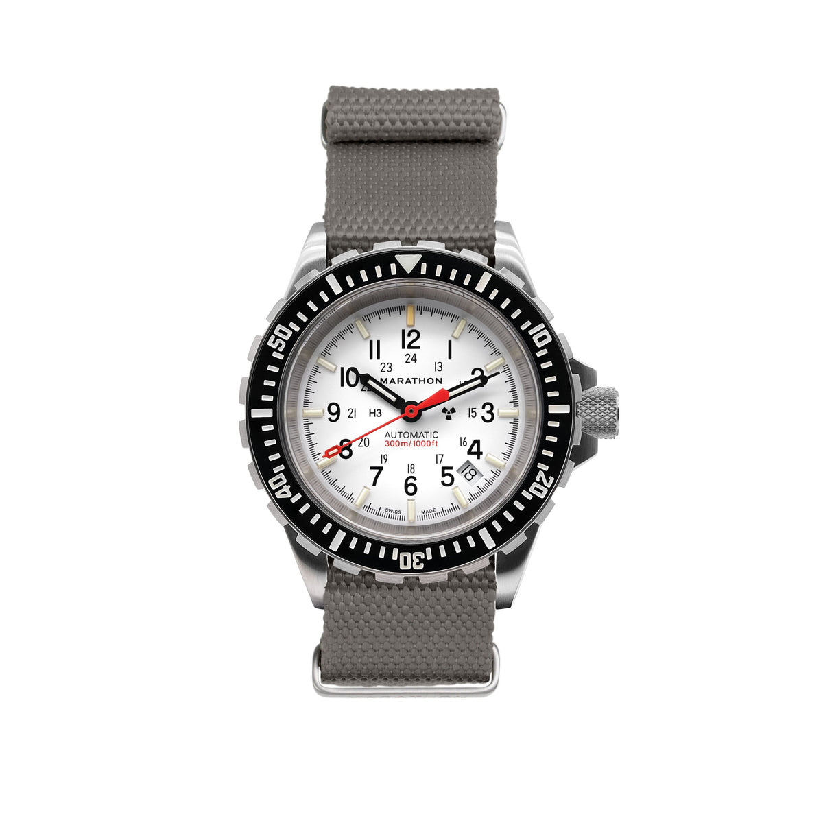 Marathon 20MM Nylon Canvas DEFSTAN Strap - Brushed Steel Hardware Stone