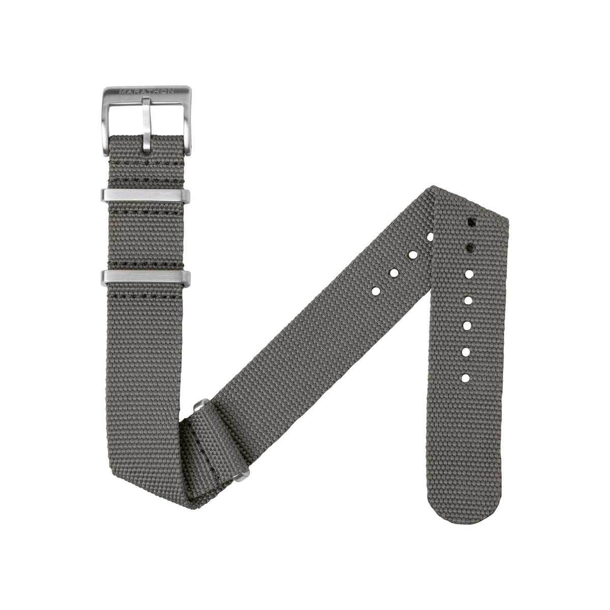 Marathon 20MM Nylon Canvas DEFSTAN Strap - Brushed Steel Hardware Stone