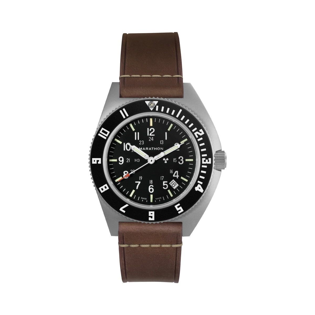 Marathon 3-Piece Crazy Horse Leather Strap Kit, Parkerized, 20mm