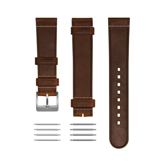 Marathon 3-Piece Crazy Horse Leather Strap Kit, Parkerized, 20mm
