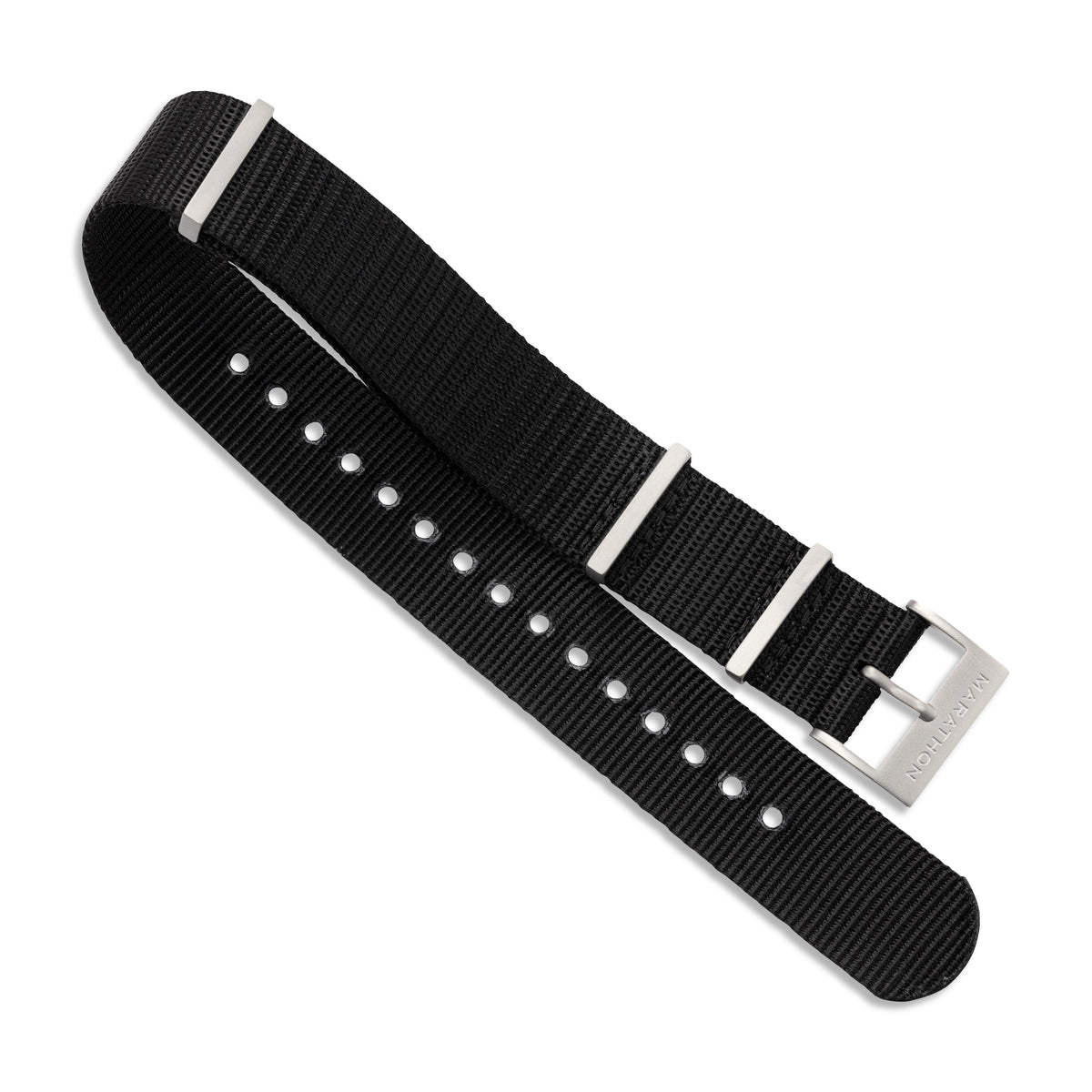 Marathon Nylon DEFSTAN Strap with Parkerized Hardware, 20mm, Black