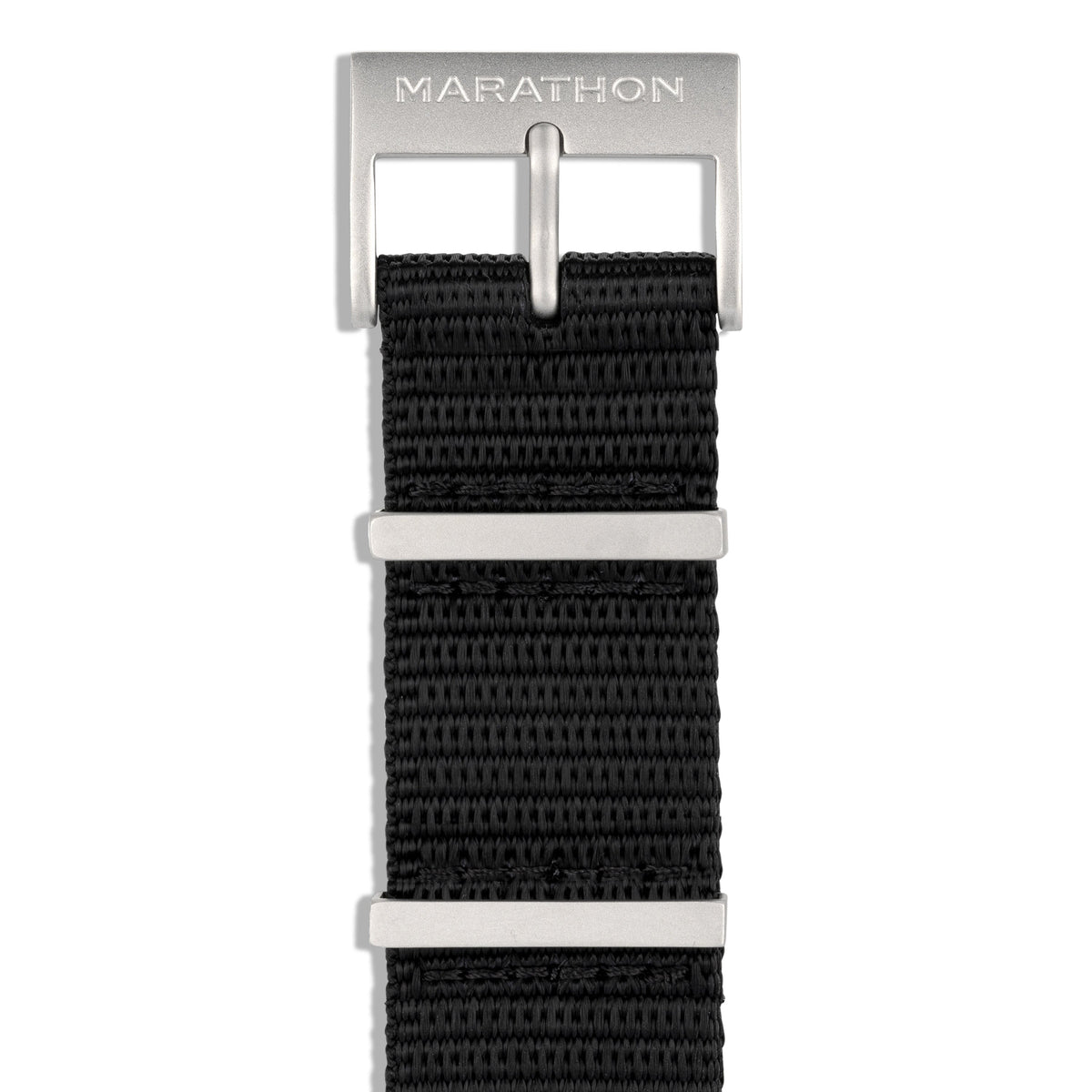 Marathon Nylon DEFSTAN Strap with Parkerized Hardware, 20mm, Black