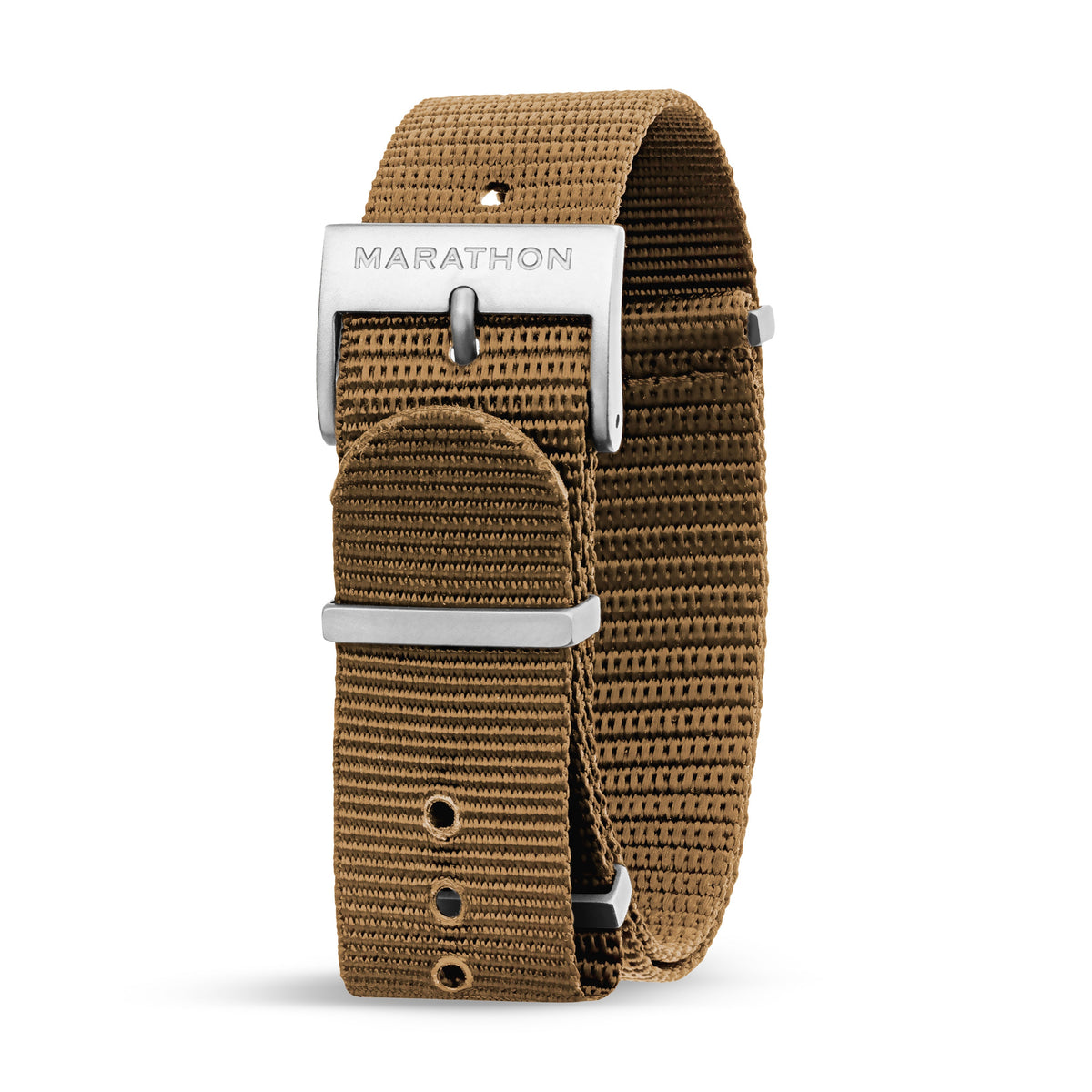 Marathon Nylon DEFSTAN Strap with Parkerized Hardware, 20mm, Desert Tan