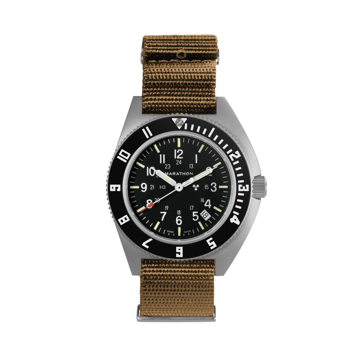 Marathon Nylon DEFSTAN Strap with Parkerized Hardware, 20mm, Desert Tan