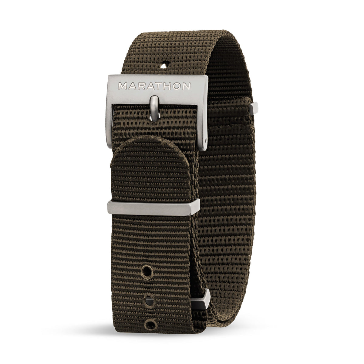Marathon Nylon DEFSTAN Strap with Parkerized Hardware, 20mm, Sage Green