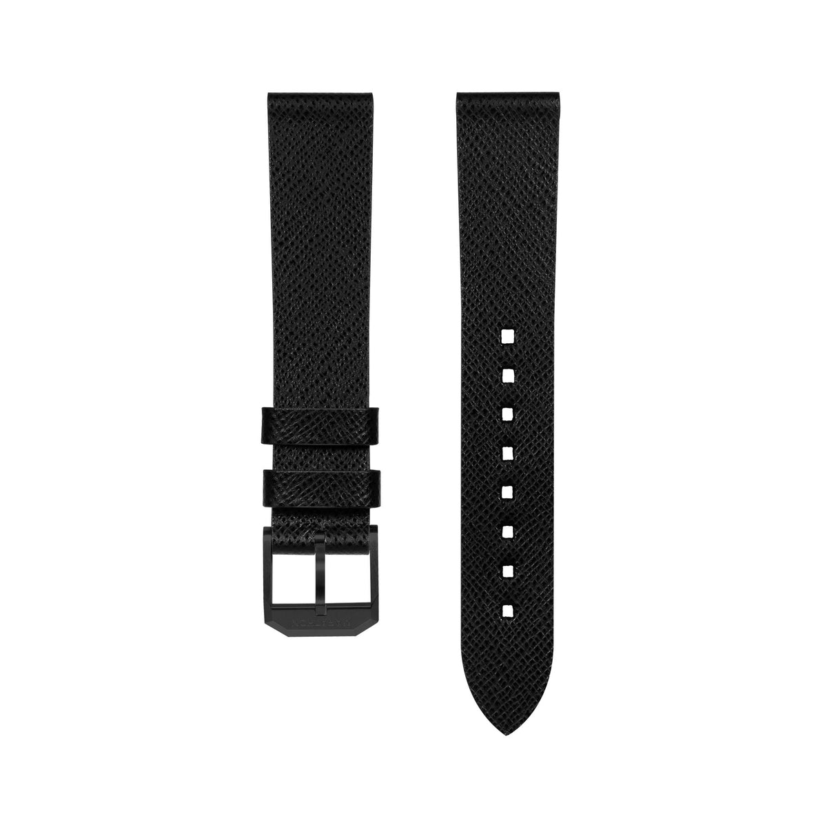 Marathon 2-Piece Leather Strap, 18mm, Black, Anthracite Hardware