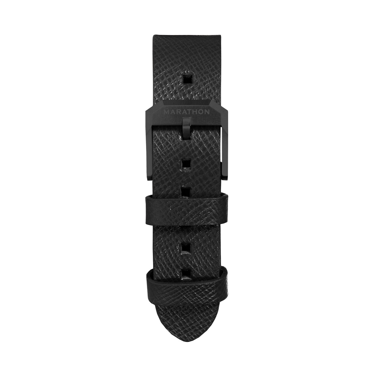 Marathon 2-Piece Leather Strap, 20mm, Black, Anthracite Hardware