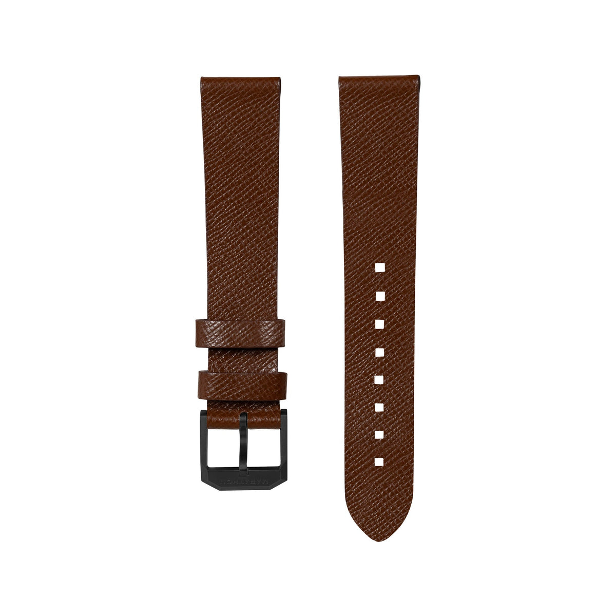Marathon 2-Piece Leather Strap, 20mm, Cognac, Anthracite Hardware