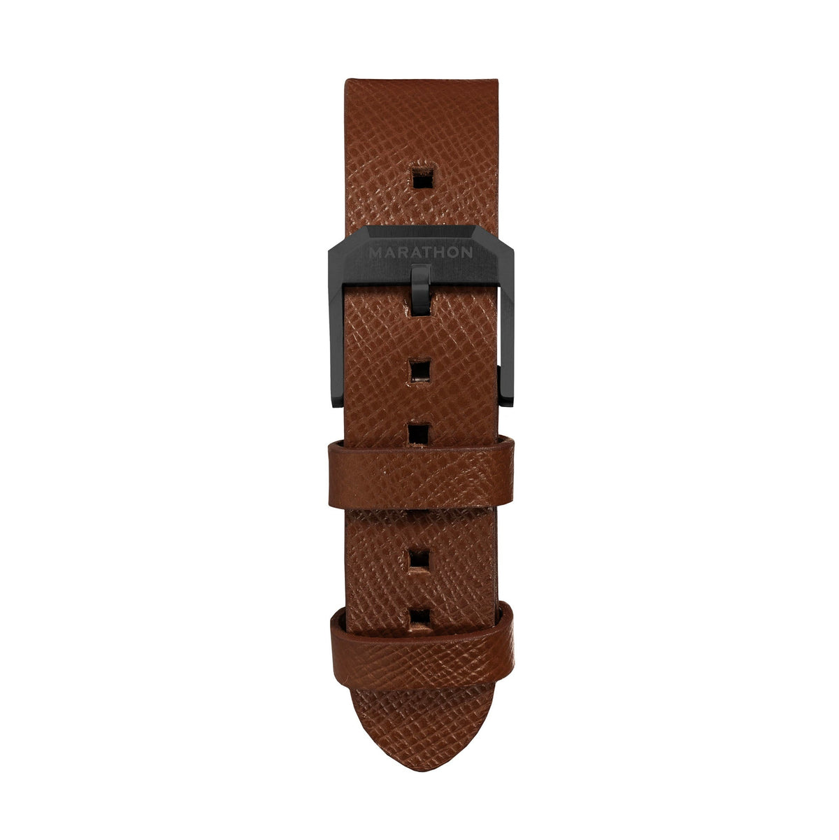 Marathon 2-Piece Leather Strap, 20mm, Cognac, Anthracite Hardware