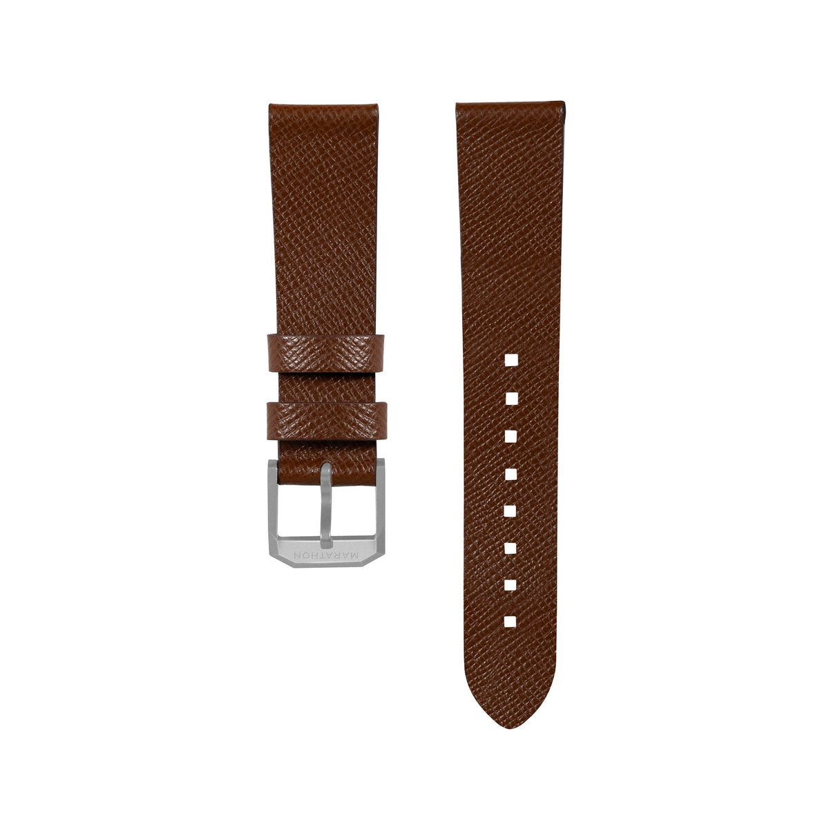 Marathon 2-Piece Leather Strap, 20mm, Cognac, Parkerized Hardware