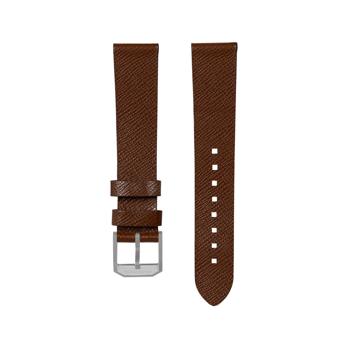 Marathon 2-Piece Leather Strap, 20mm, Cognac, Parkerized Hardware