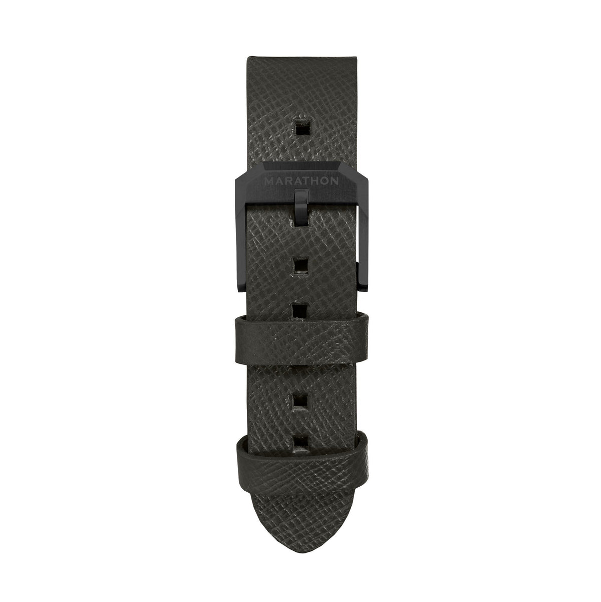 Marathon 2-Piece Leather Strap, 20mm, Moss Green, Anthracite Hardware