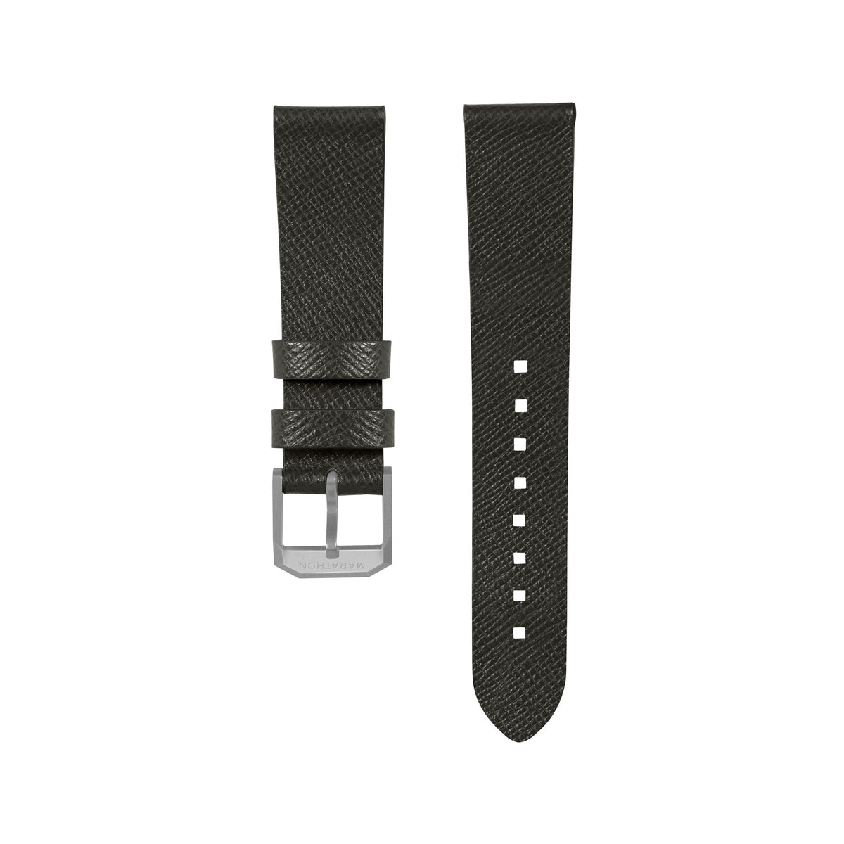 Marathon 2-Piece Leather Strap, 20mm, Moss Green, Parkerized Hardware