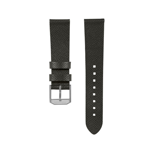 Marathon 2-Piece Leather Strap, 20mm, Moss Green, Parkerized Hardware