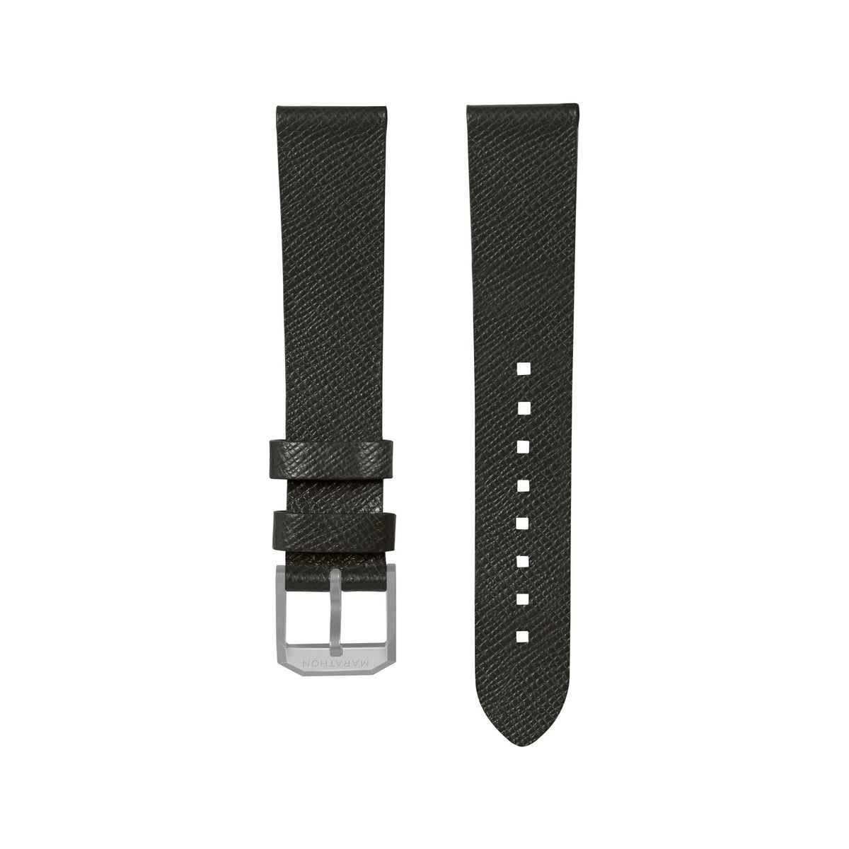 Marathon 2-Piece Leather Strap, 20mm, Moss Green, Parkerized Hardware