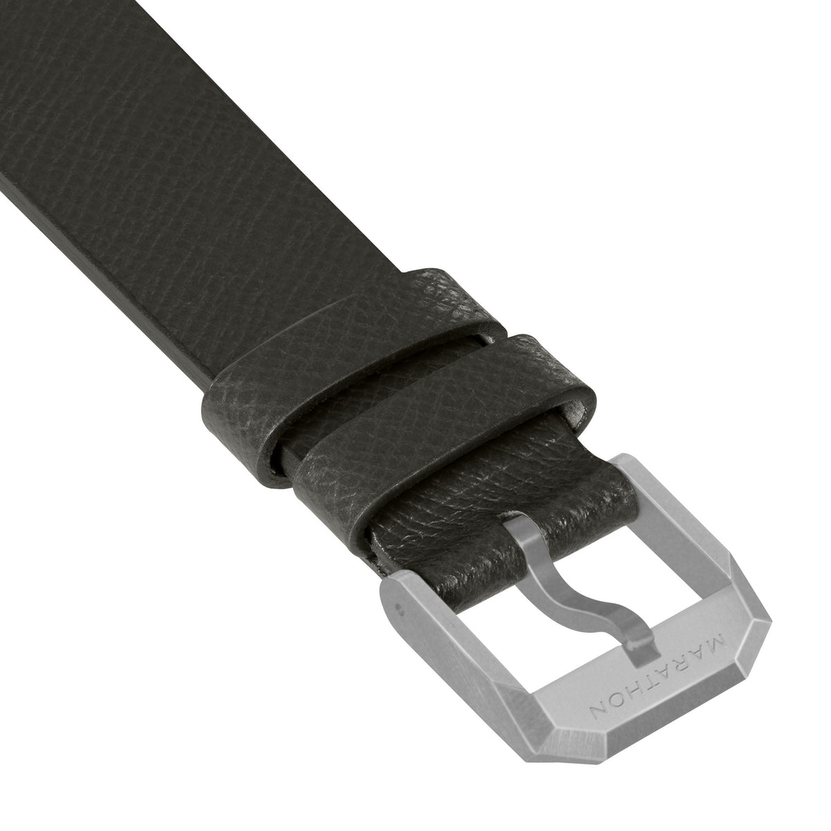 Marathon 2-Piece Leather Strap, 20mm, Moss Green, Parkerized Hardware